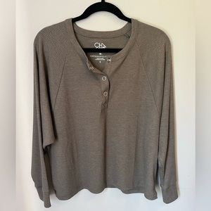 Chaser by Anthropologie Ribbed dark green sweater size S like new